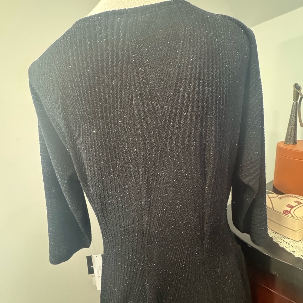 Signature Elegant Black Dress with Side Knot - Picture 10 of 16